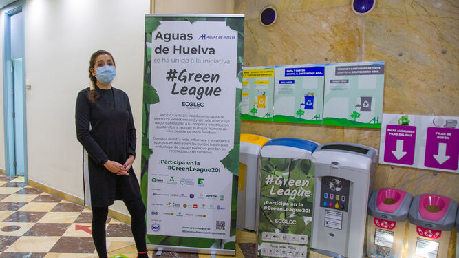 Uno de los puntos de reciclajes situados en Aguas de Huelva.