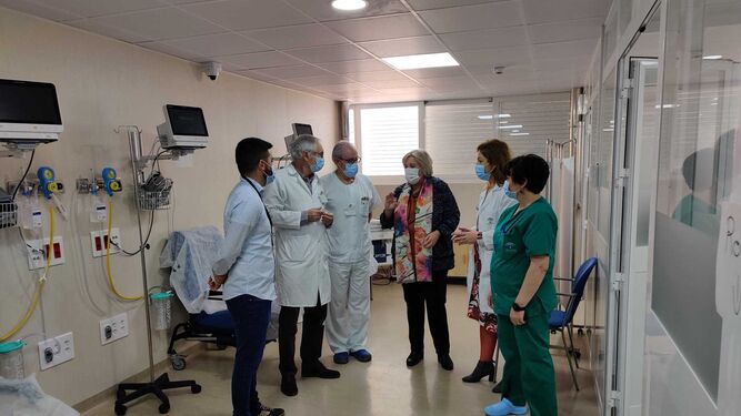 El hospital de Riotinto con una de las salas puestas en funcionamiento para mejorar la atención al paciente.