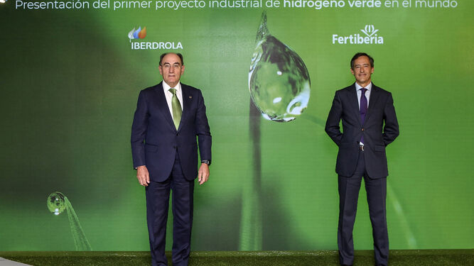 Los presidentes de Iberdrola y Fertiberia suscribieron un acuerdo para producir hidrógeno verde en Palos.