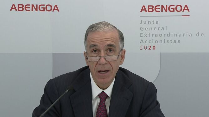 Gonzalo Urquijo, en la última junta de accionistas que presidió en Abengoa.