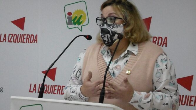 Mónica Rossi, portavoz de Adelante en el Ayuntamiento de Huelva.