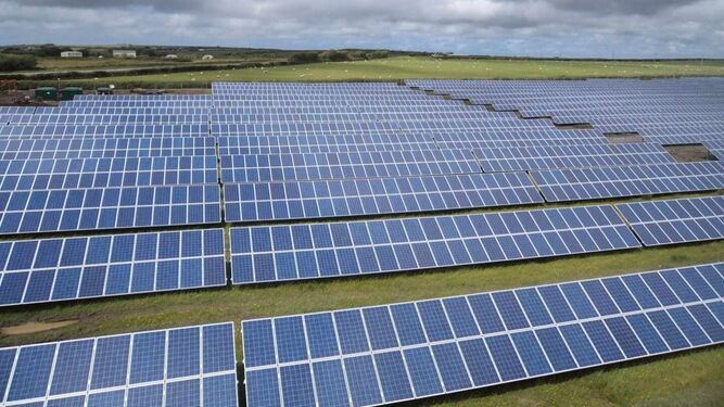 Planta fotovoltaica en la provincia de Huelva.