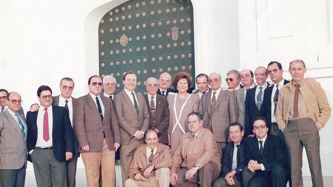 Fundadores de la FOE en el año 1977.