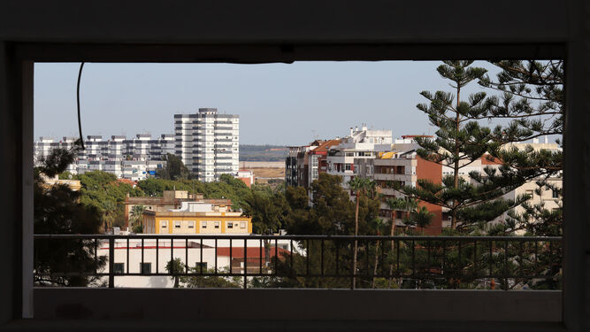 Bloques de viviendas de la capital onubense.