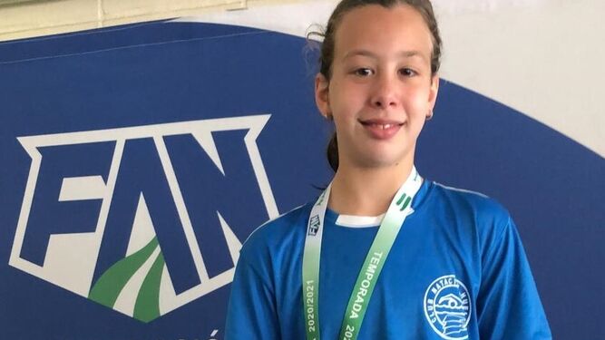 La nadadora del Club Natación Huelva Iria Cárdenas.