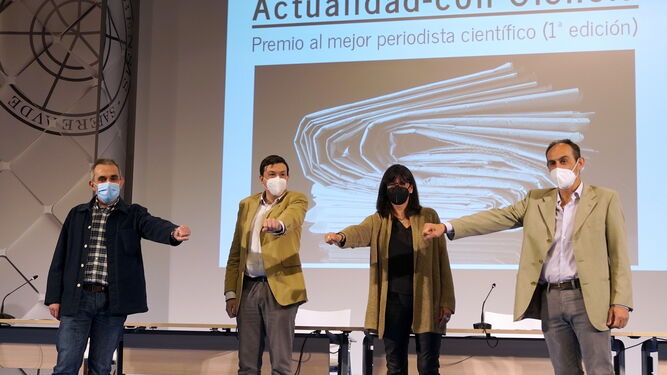 Presentación de los premios de periodismo científico de la Universidad de Huelva.