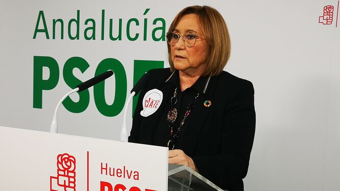 La coordinadora de la gestora del PSOE onubense, María Luisa Faneca.