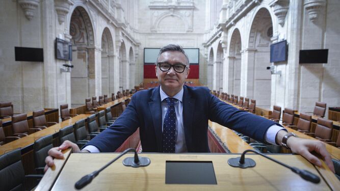 Manuel Gavira, en el Parlamento andaluz.