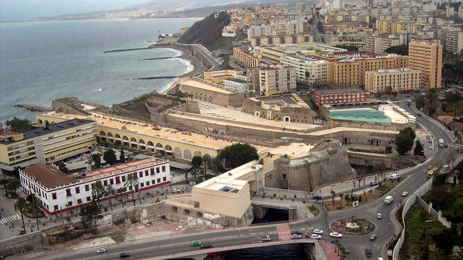 Vista aérea de Ceuta.