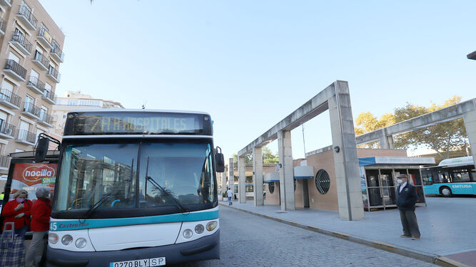 Estación de autobuses de EMTUSA en Huelva.