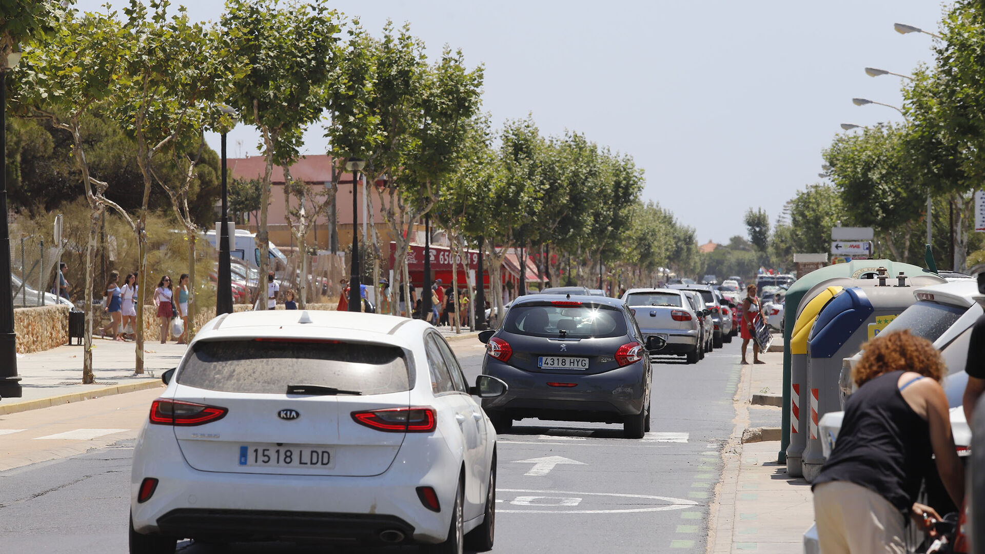 Im&aacute;genes de las playas de Huelva en un domingo intenso de calor