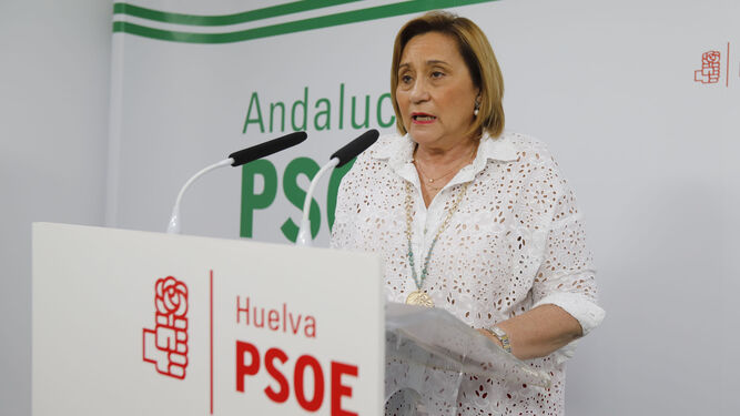 María Luisa Faneca durante una rueda de prensa