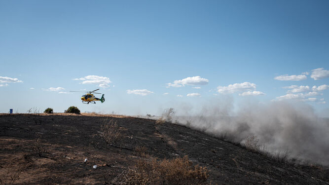 Dan por extinguido el incedio de Villarrasa con 865 hectáreas quemadas