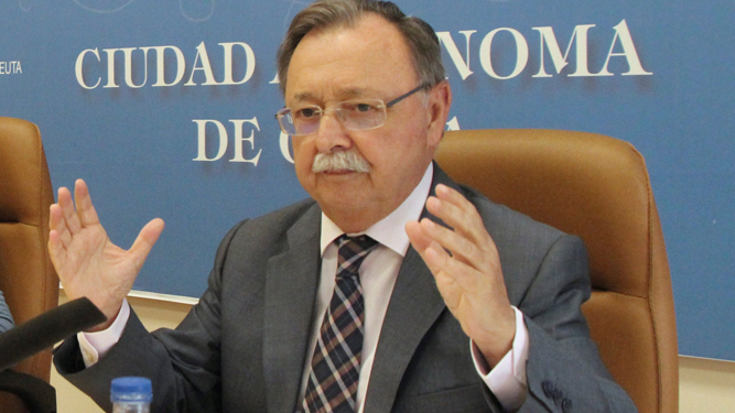 El presidente ceutí, Juan Jesús Vivas, este pasado martes.