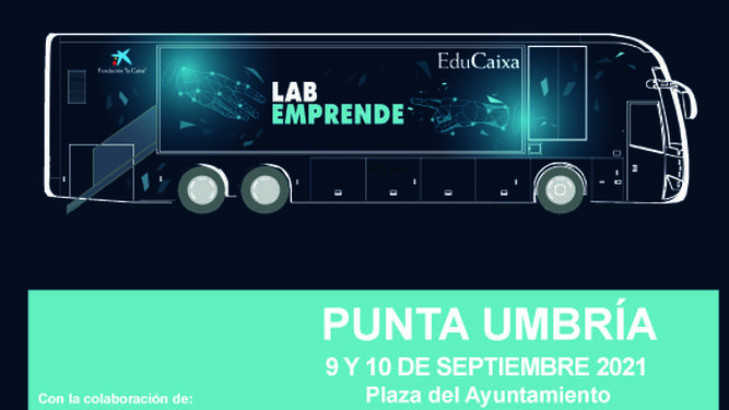 El autobús Lab Emprende de la Fundación La Caixa visita Punta Umbría