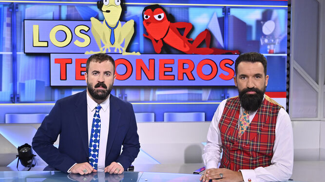 Antonio Castelo (i.) y Miguel lago, presentadores de 'Los teloneros', el nuevo programa de Cuatro.