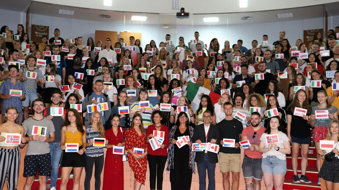 Imagen de archivo de la llegada de los alumnos extranjeros para el curso 2019-20