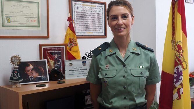Carmen de Asido Orellana Dávila, primera mujer comandante de la Guardia Civil en Huelva