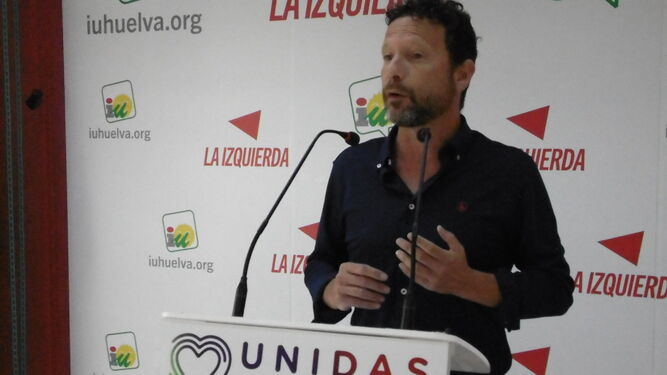 David Calderón, portavoz de la confluencia de Izquierda Unida y Podemos en la Diputación
