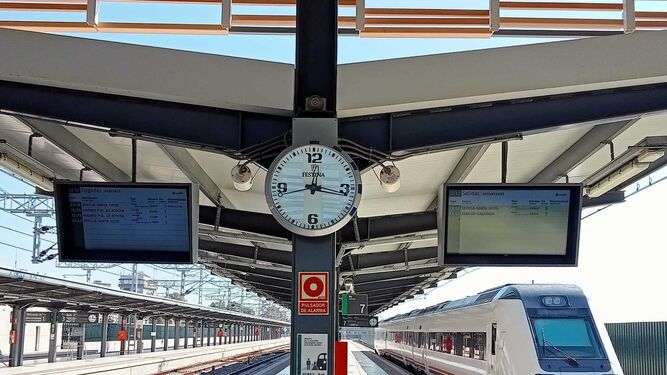 Estación de Huelva en la mañana de hoy.