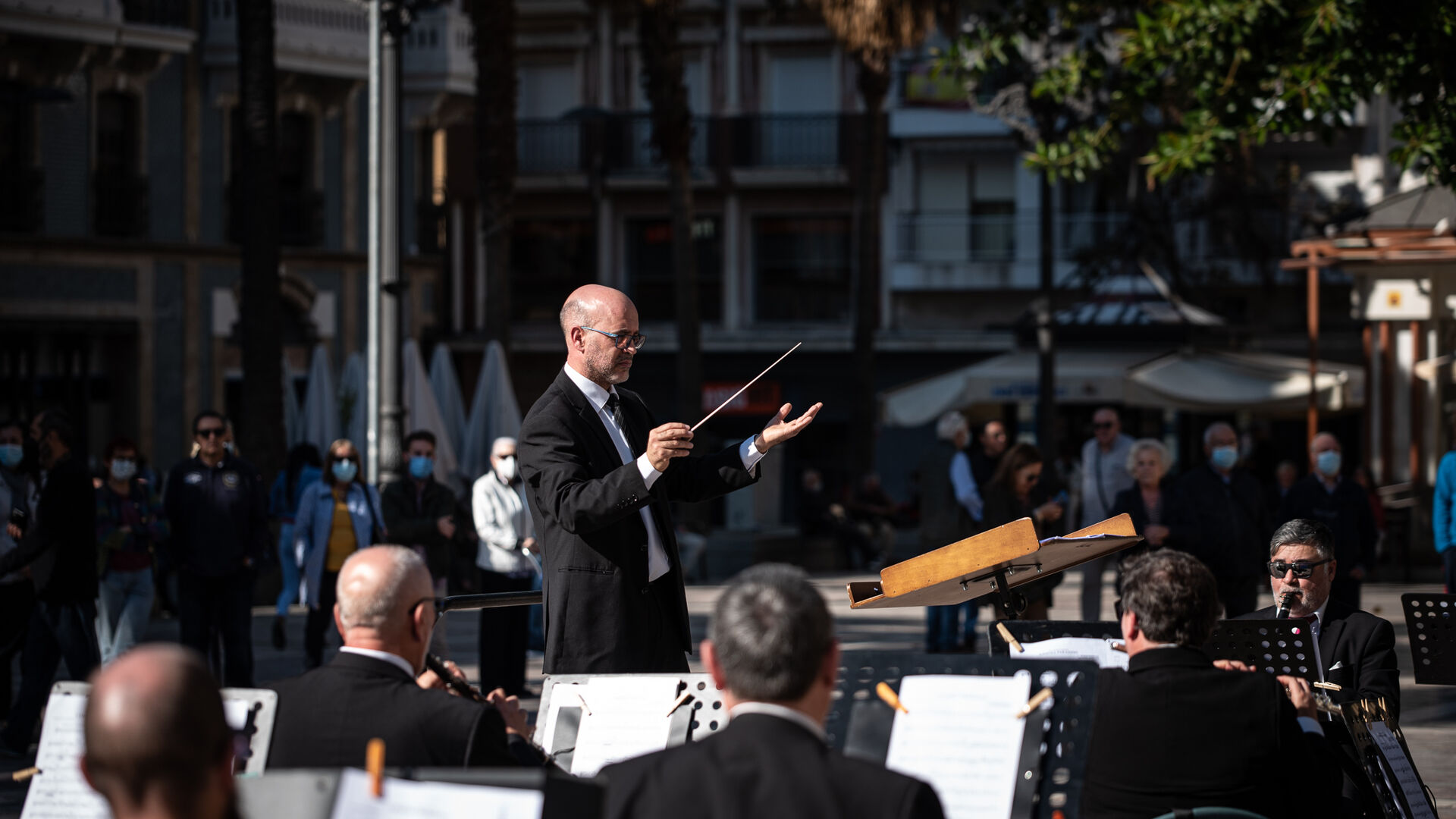 Im&aacute;genes del concierto de la orquesta municipal en la Plaza de las Monjas
