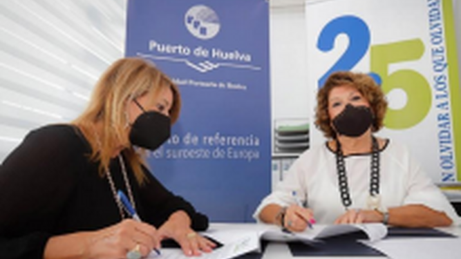 Convenio de patrocinio entre el Puerto de Huelva y AFA Huelva.
