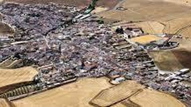 Vista aérea de Escacena del Campo.
