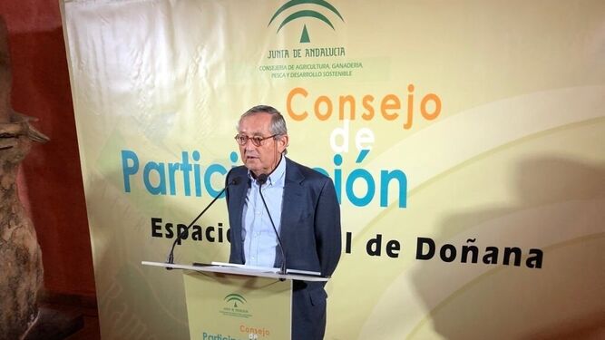 El presidente del Consejo de Participación de Doñana, Miguel  Delibes.