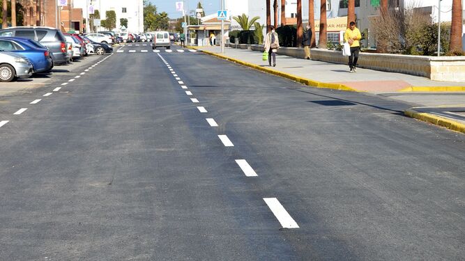 Finalizan las obras de la Avenida de Andalucía de San Juan del Puerto.