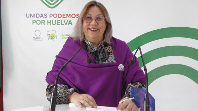 Mónica Rossi, portavoz de Unidas Podemos en el Ayuntamiento de Huelva.