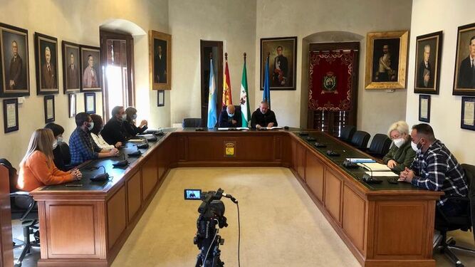 Sesión del Pleno del Ayuntamiento de Nerva.