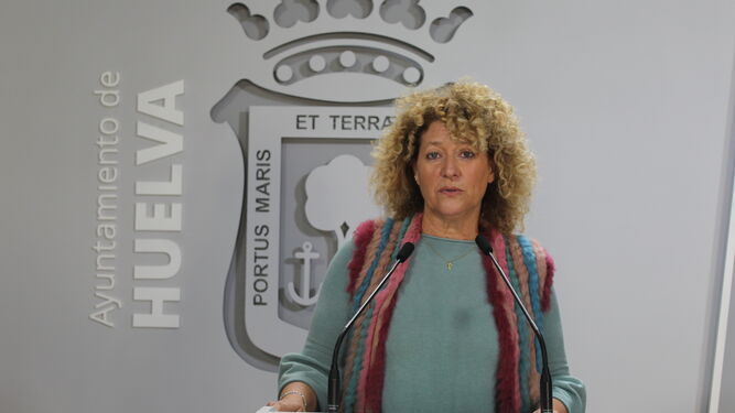Pilar Marín, presidenta del grupo municipal del PP en el Ayuntamiento de Huelva.