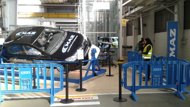 Instalan simuladores de accidentes de tráfico en Huelva.