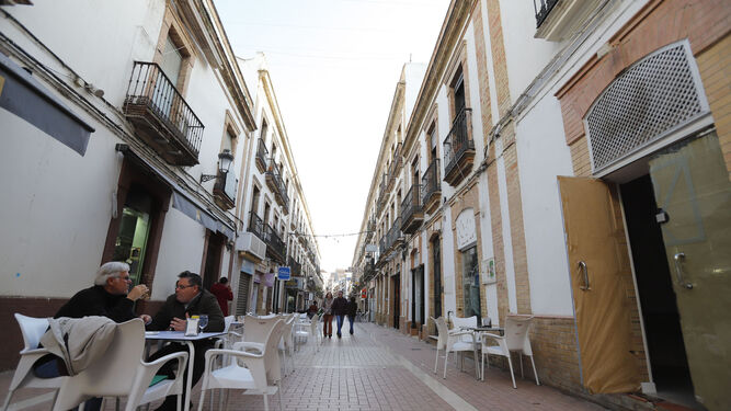 La calle Rábida de Huelva