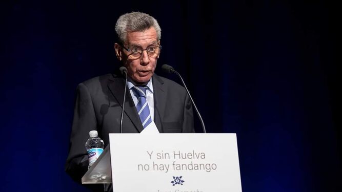 Juan Camacho en la presentación de 'Y sin Huelva no hay fandango'