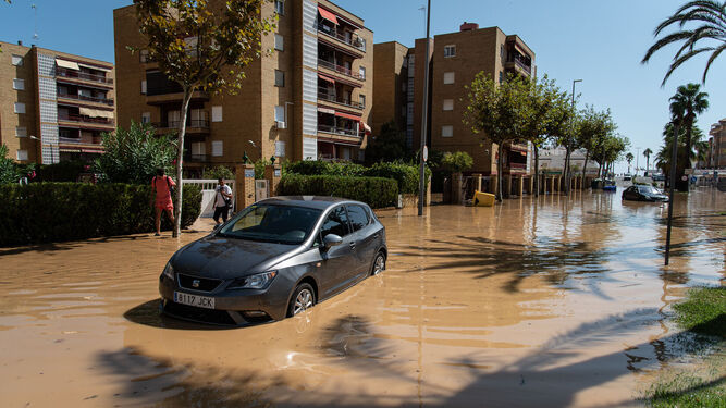 Inundaciones en Islantilla en septiembre del año pasado.