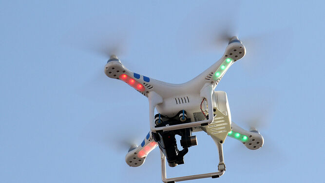 Un dron en Huelva.