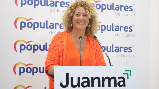 Pilar Marín, presidenta del grupo popular en el Ayuntamiento de Huelva.