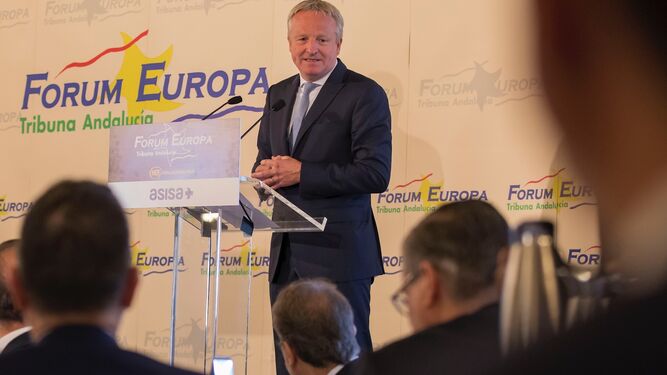 Marteen Wetselaar en su intervención en el Forum Europa celebrado en la mañana de ayer en Sevilla.