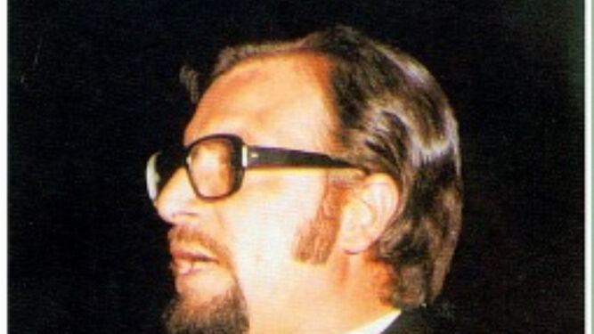 Manuel Peral Banda, de Radio Peninsular de Huelva, en 1974.