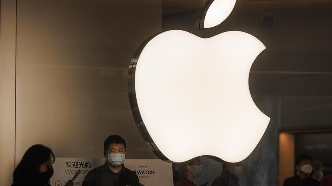 Logo de Apple en Shanghai (China)