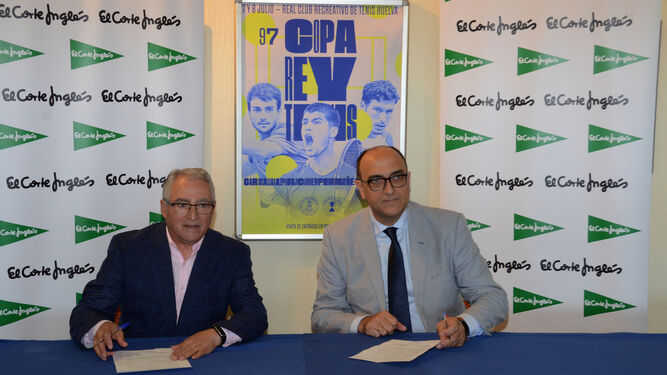 Manuel Vargas López, director de El Corte Inglés en Huelva, y Federico Sánchez de la Campa, presidente del Club de Tenis.