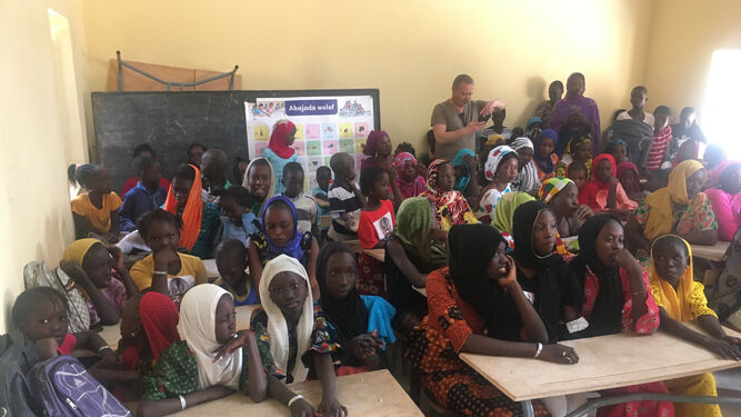 Una de las aulas de Senegal.