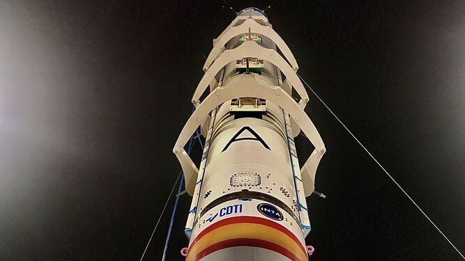 El Miura, el primer cohete español que se lanzará desde El Arenosillo en unos meses.