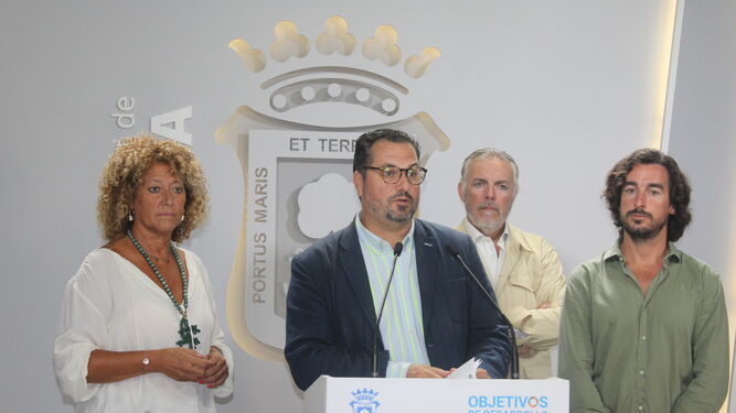Concejales del grupo popular en el Ayuntamiento de Huelva.