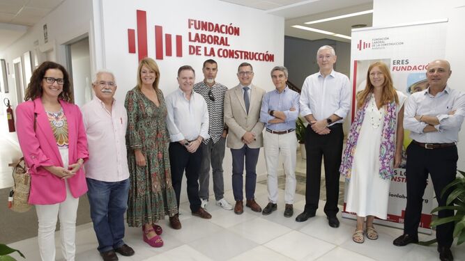 Pilar Miranda, durante la visita a la Fundación Laboral de la Construcción.