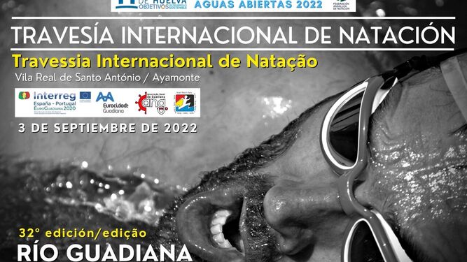 Cartel anunciador de esta prueba internacional de natación.