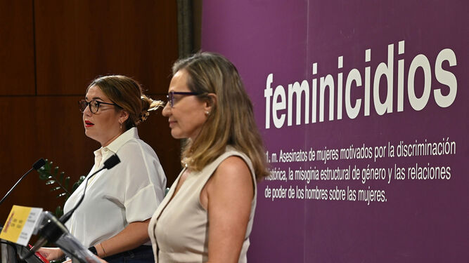 La secretaria de Estado de Igualdad y contra la Violencia de Género, Ángela Rodríguez (izq.), y la delegada del Gobierno contra la Violencia de Género, Victoria Rosell.