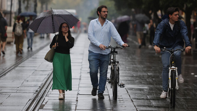 Lluvia en Sevilla.