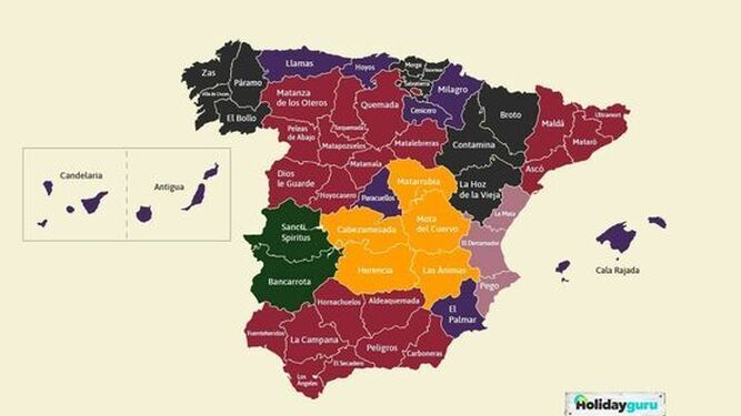 El mapa que muestra cuál es el pueblo de Huelva ideal para celebrar Halloween